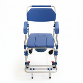 Aluminum Wheelchair Toilet Commode Shower Chair with Footrest