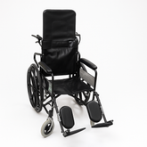 Black Tube Leather Covered Fully Reclining Wheelchair