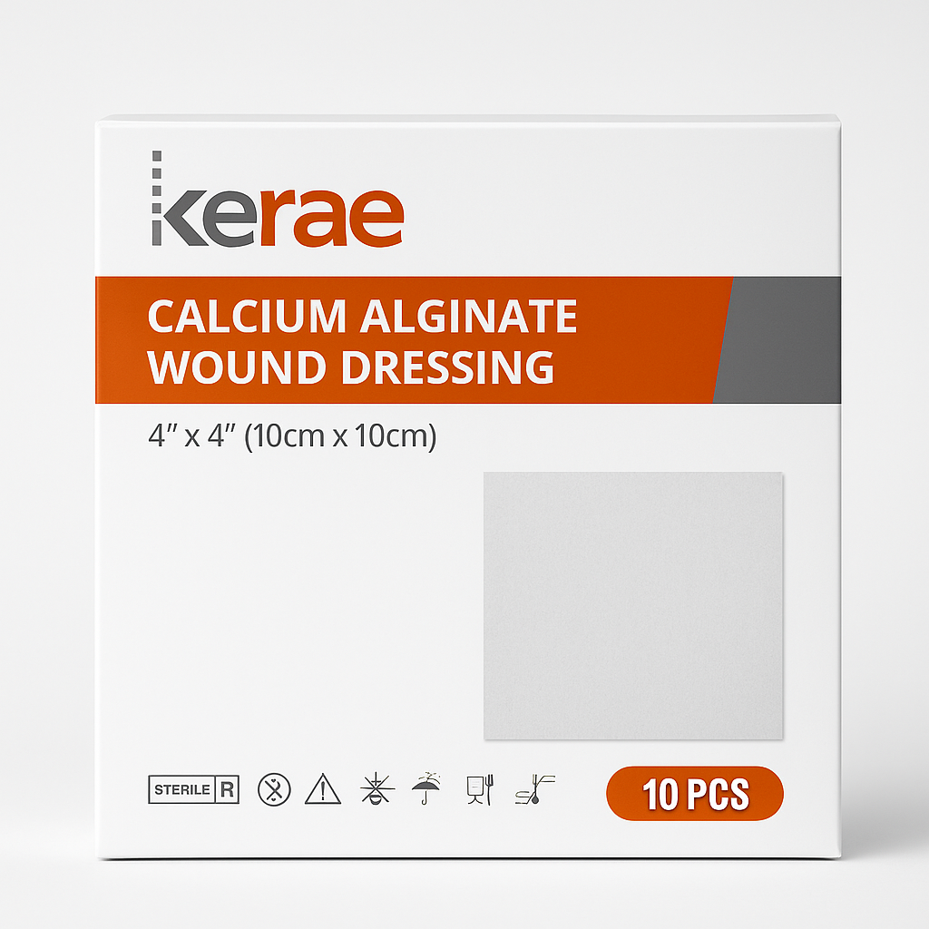 Calcium Alginate Dressing 10cmx10cm (120GSM) 10/Box/60 Kerae Medical Inc. Calcium Alginate Dressing 10cmx10cm (120GSM) 10/Box/60 Kerae Medical Inc.