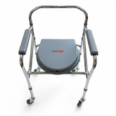 Steel Bedside Commode Chair, Chrome Finish (KMB94B01FD)