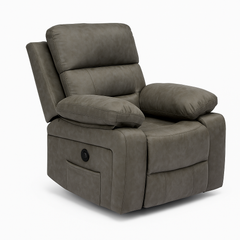 Kerae Gray Swivel Rocker Electric Recliner KM2037