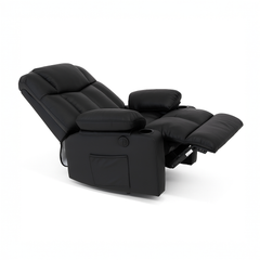 Kerae Black Leather Electric Recliner KM2027