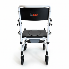 Aluminum Shower Chair with Commode / White Coated Frame
