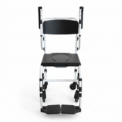 Aluminum Shower Chair with Commode / White Coated Frame