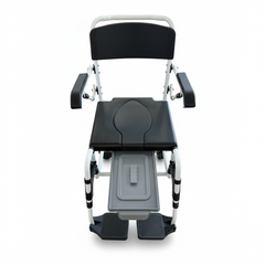 Aluminum Shower Chair with Commode / White Coated Frame