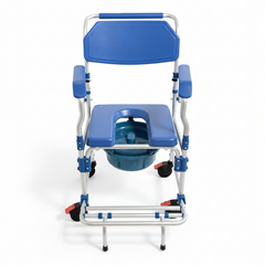 Aluminum Wheelchair Toilet Commode Shower Chair with Footrest
