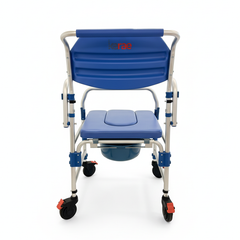 Aluminum Wheelchair Toilet Commode Shower Chair with Footrest