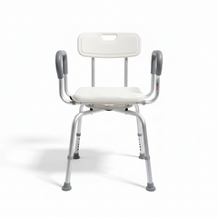 Aluminum Swivel Shower Chair with Armrest (KM3783L)