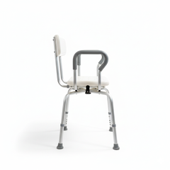 Aluminum Swivel Shower Chair with Armrest (KM3783L)