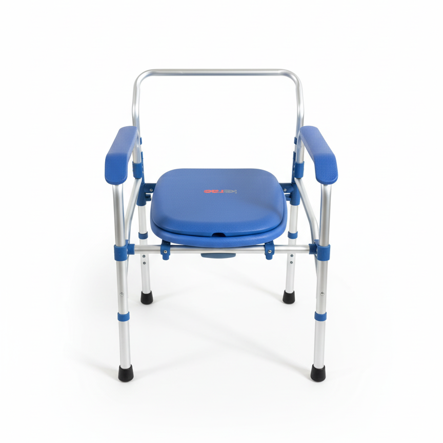 Commode Chair, Foggy Finish Aluminum Frame (KMB895B02LY)