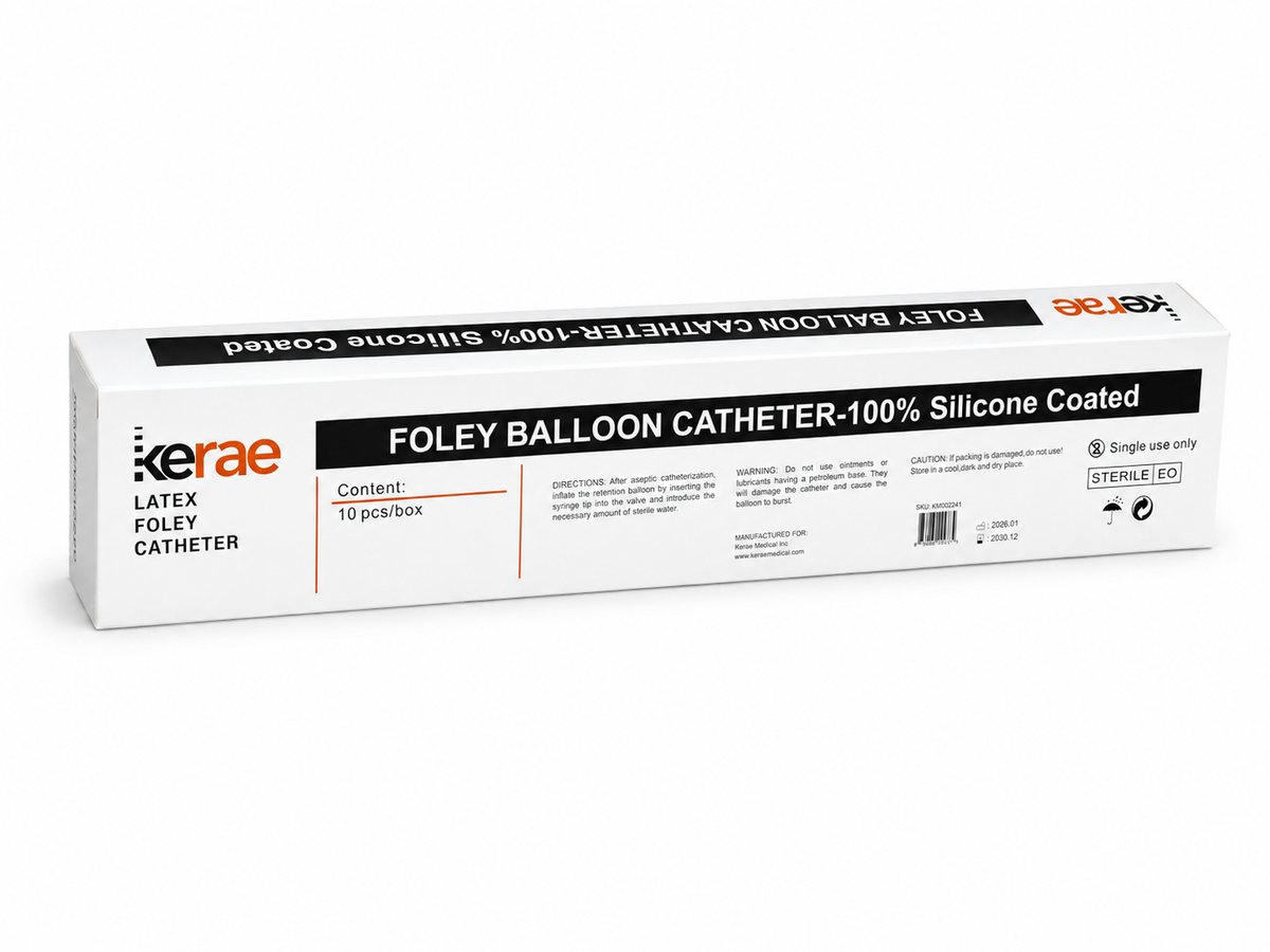 100% Silicone Foley Catheter – 18Fr – Two-Way