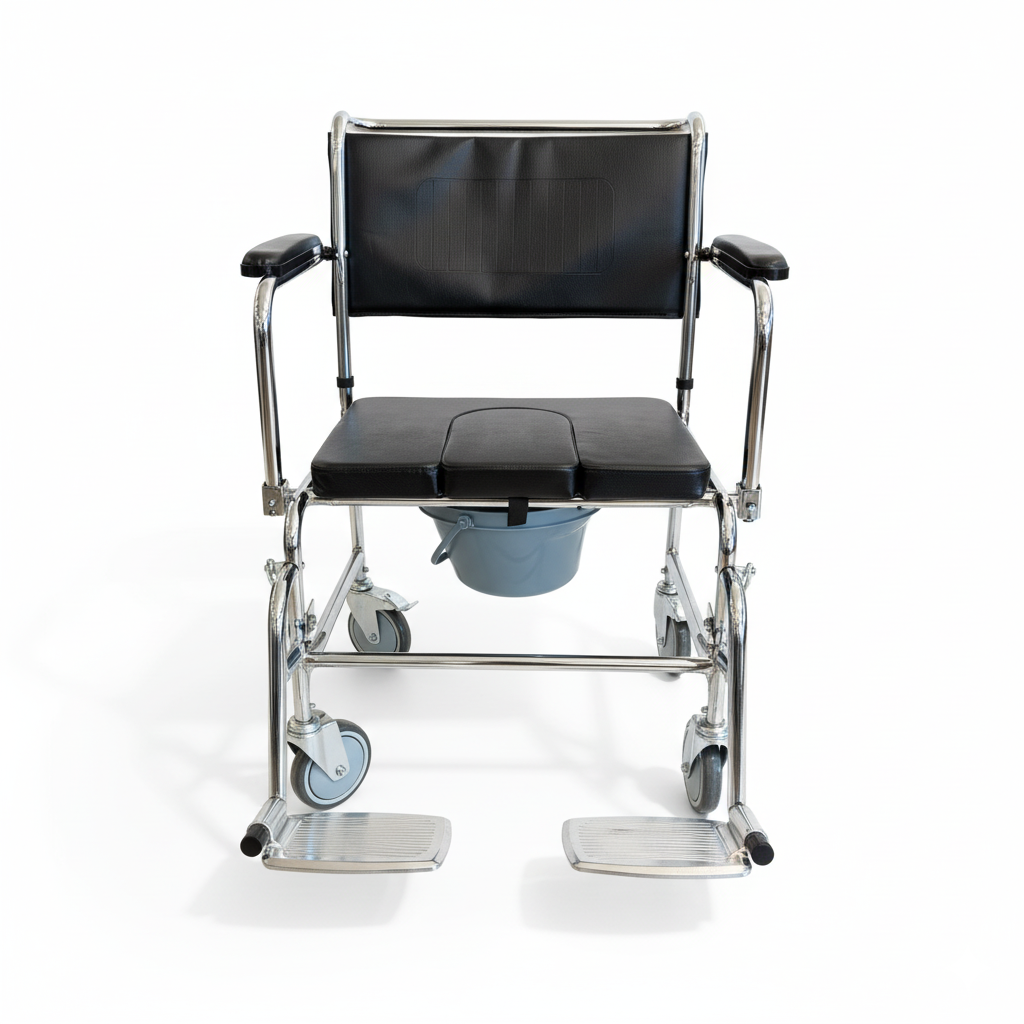 Aluminum Bariatric Bedside Commode/Showechair with Foot Rest (KM2695-51)