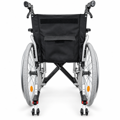 Kerae KM2116 Aluminum Foldable Wheelchair with Breathable Cushions, Attendant Brakes, and Anti-Tip Wheels