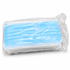 Kerae 3-Ply Face Masks with Earloops, Disposable Blue Pleated Masks 50 Count