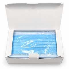 Kerae 3-Ply Face Masks with Earloops, Disposable Blue Pleated Masks 50 Count