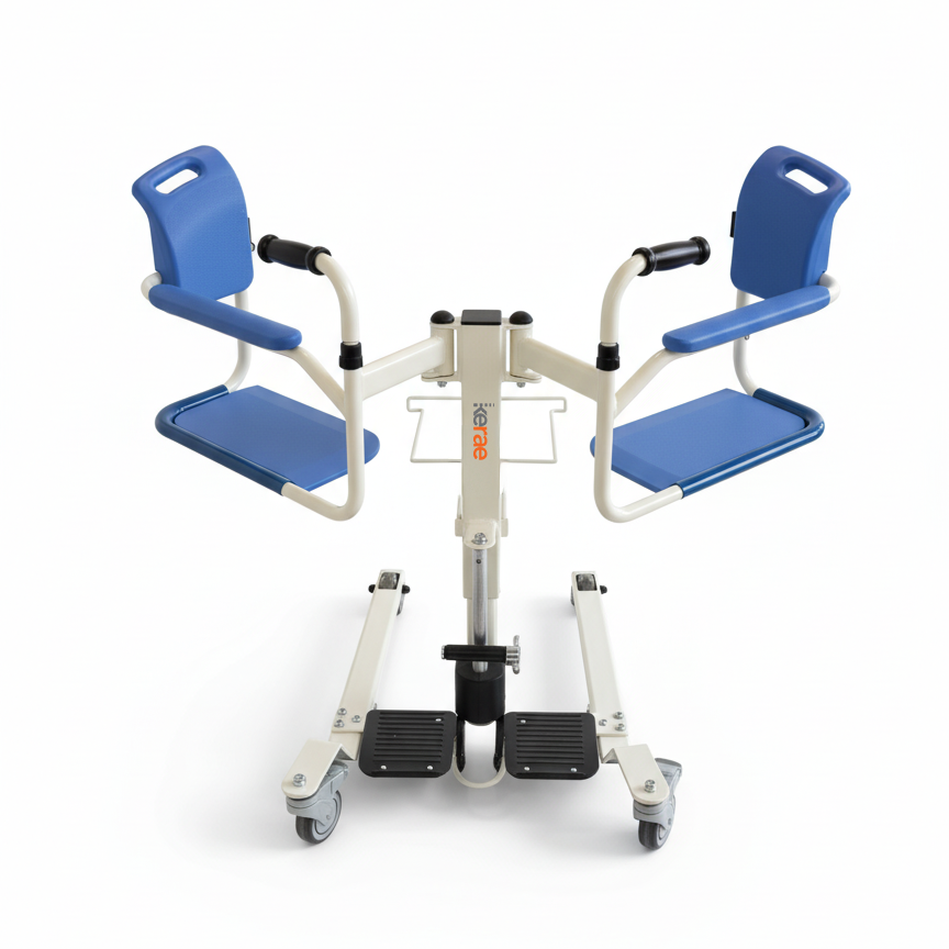 foot pedal lift hydraulic adjustable patient transfer chair Hydraulic Patient Lift Transfer Chair – Kerae Medical Inc