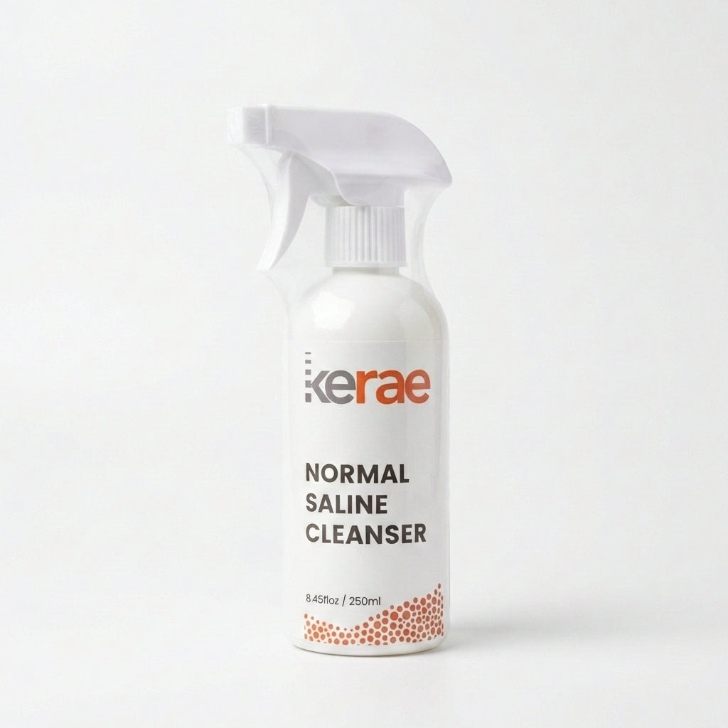 Kerae Normal Saline Cleanser – 0.9% Sodium Chloride Spray (8.45 fl oz / 250 mL)