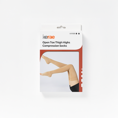 Open Toe Thigh High Compression Socks