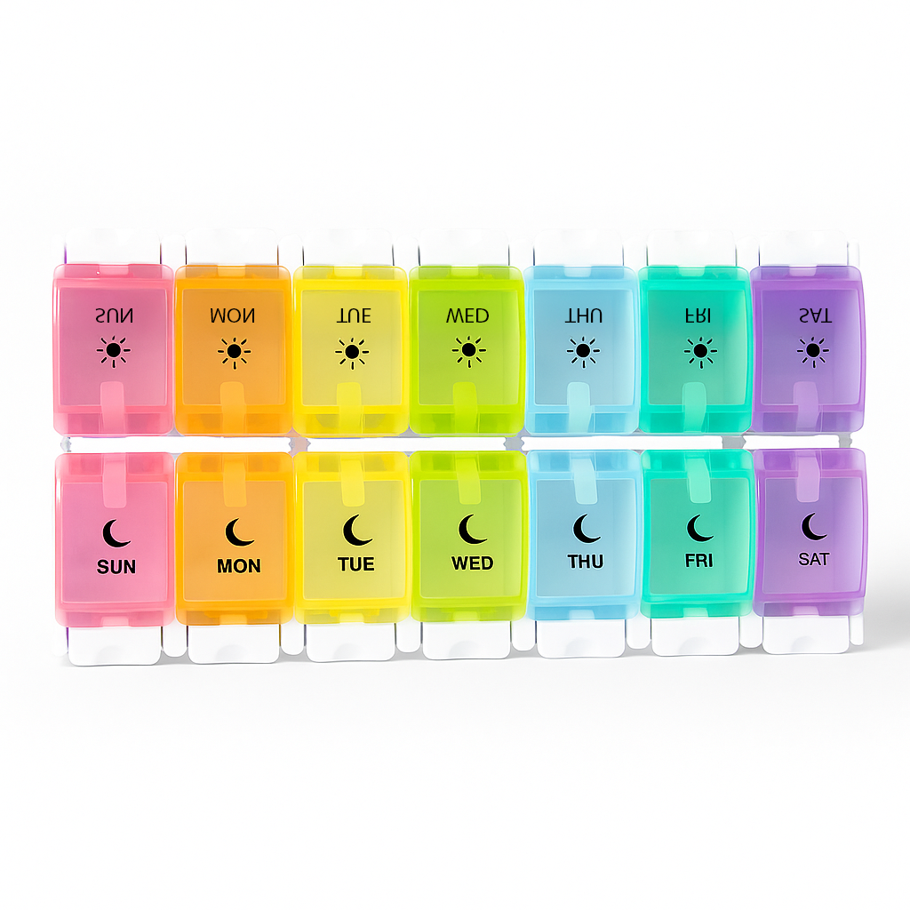 Pill Organizer AM/PM 14 Compartments