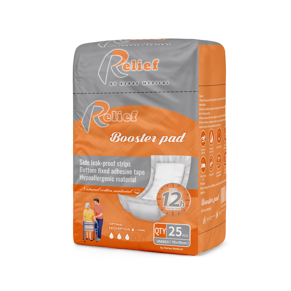 Adult Unisex Incontinence Booster Pad (Pack of 25)