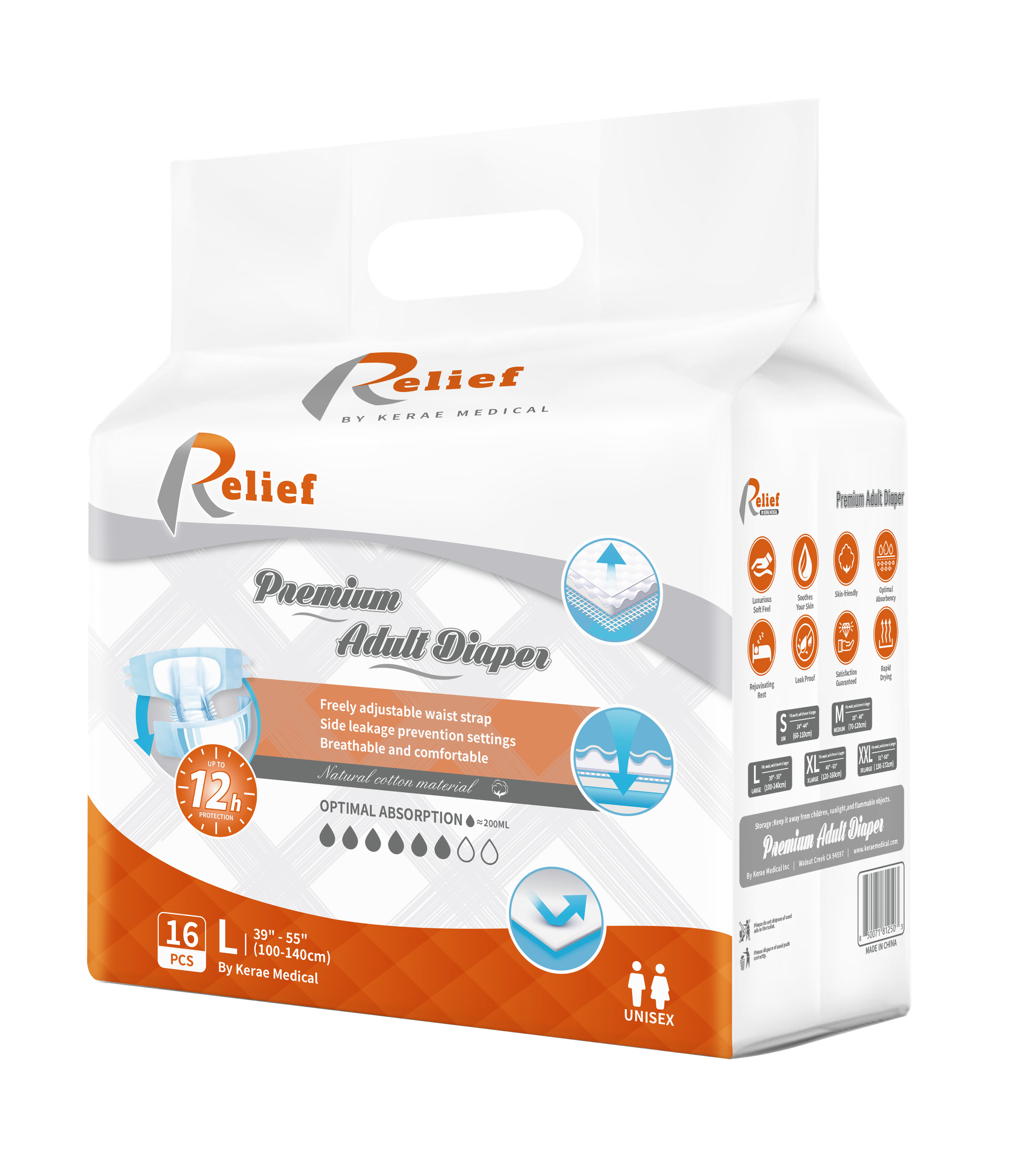 Relief Premium Disposable Adult Diapers