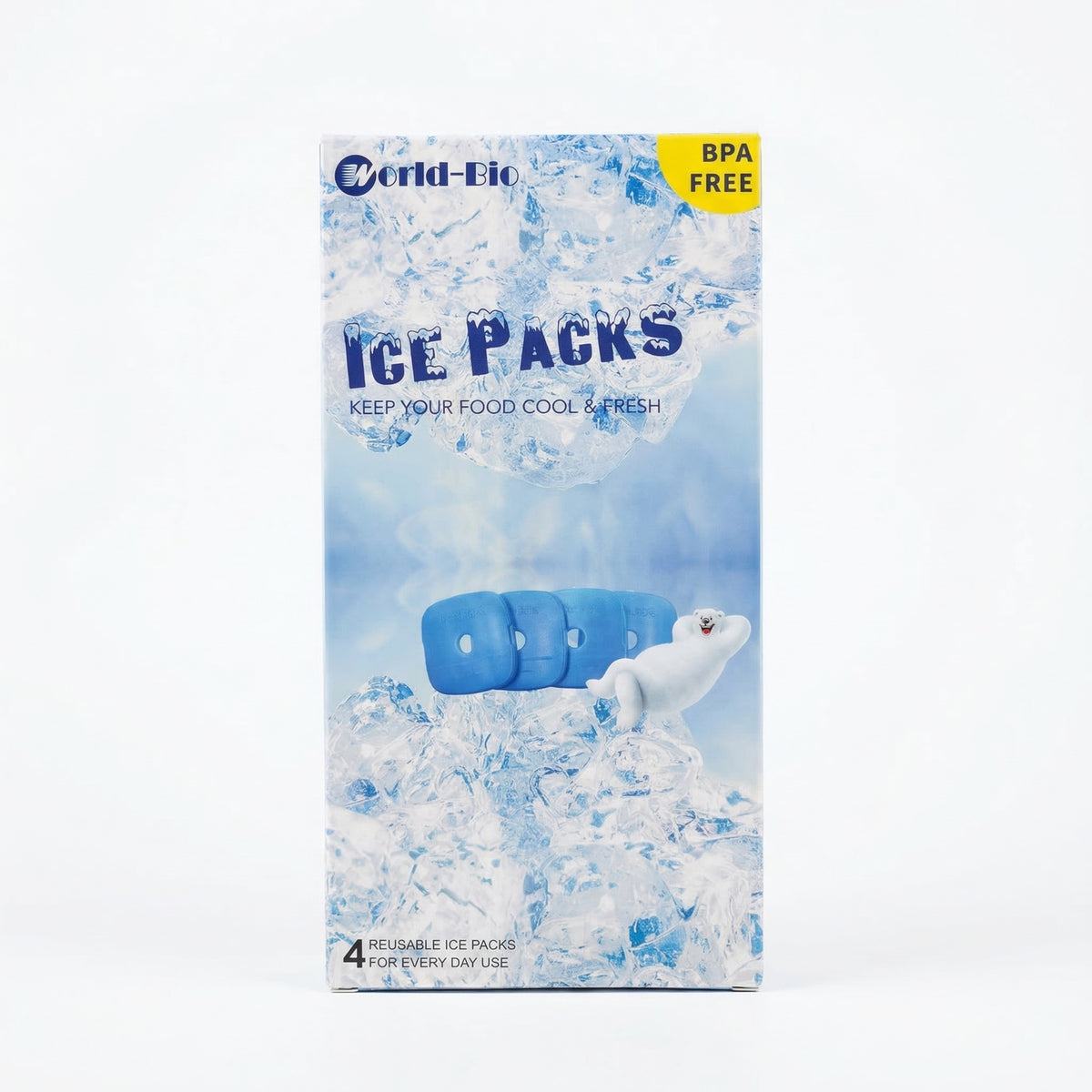 Reusable Ice Packs for Lunch Box (4 Pack)