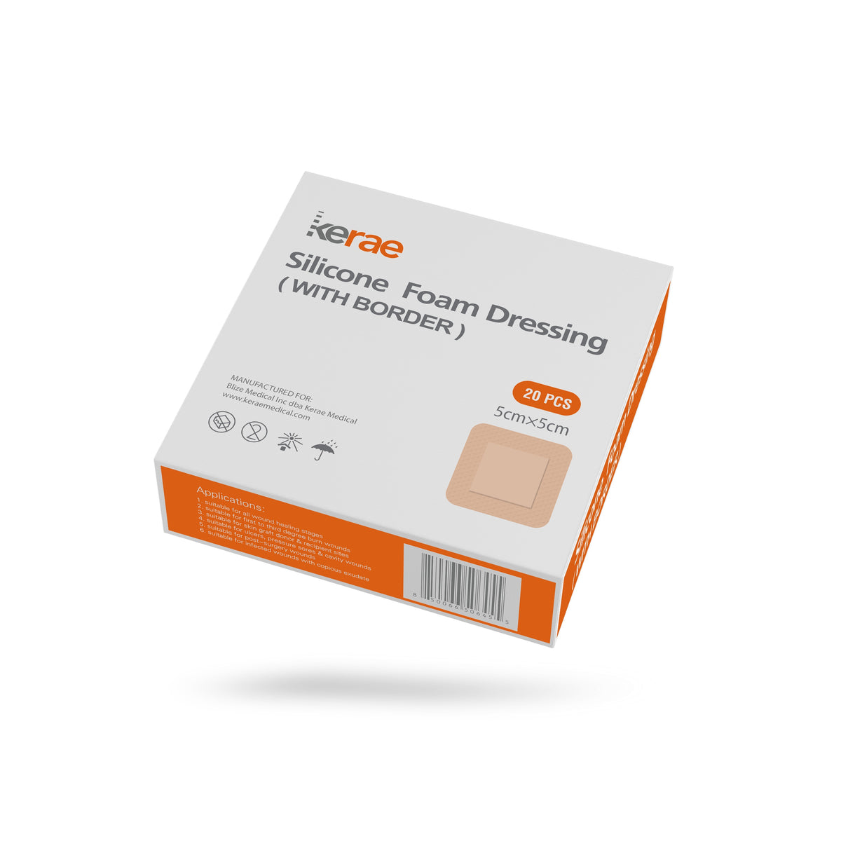 Silicone Foam Dressing with Border