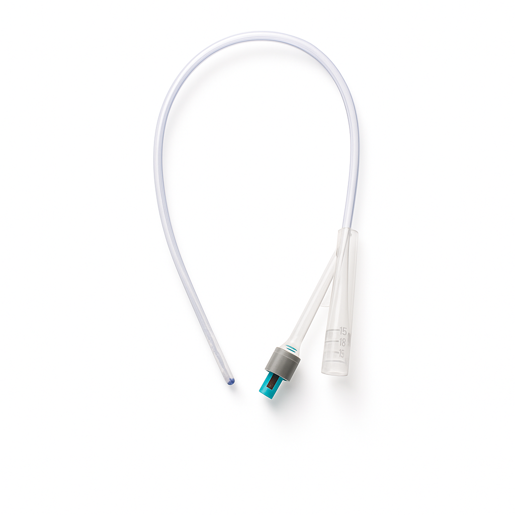 100% Silicone Foley Catheter – 18Fr – Two-Way – 10/Pack