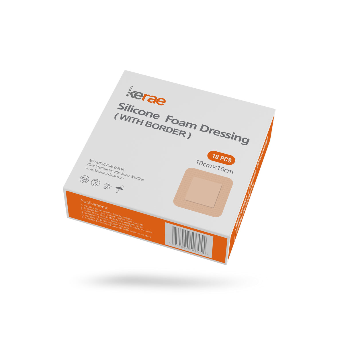 Silicone Foam Dressing with Border