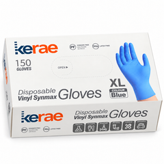 Kerae Blue Vinyl Synmax Exam Gloves