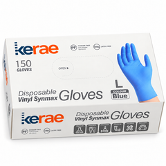 Kerae Blue Vinyl Synmax Exam Gloves
