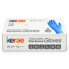 Kerae Blue Vinyl Synmax Exam Gloves
