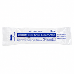 Kerae 0.5ml 30G 5/16"(8mm), Insulin Syringe, Pack of 100