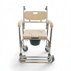U-Seat Aluminum Commode Shower Chair with foot rest (KM2688L)