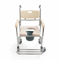 U-Seat Aluminum Commode Shower Chair with foot rest (KM2688L)